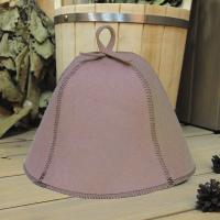 Шапка для бани и сауны Классика кофейная