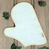 Рукавица для бани войлочная 'Холи', 100% шерсть, цвет ниток в ассортименте в Москве