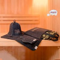 Комплект для бани из войлока Глава Семьи с шоппером, 4 предмета в Москве