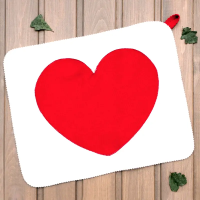 Коврик для бани и сауны Сердце, экофетр, 48*38 см в Москве