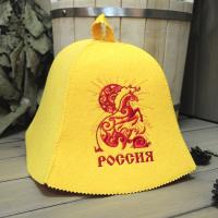 Шапка для бани и сауны РОССИЯ конь