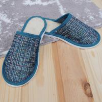 Тапочки войлочные женские Бурундук закрытые 'Гобелен Кантри' зеленые, полушерсть в Москве