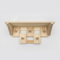 Полка с вешалкой комб. 5 рожков (липа) СК