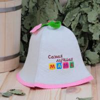 Шапка для бани и сауны женская Самая лучшая мама