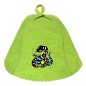 Шапка для бани и сауны женская Змейка, 100% шерсть