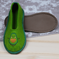Тапочки войлочные женские Бурундук балетки 'Авокадо', полушерсть в Москве