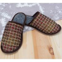 Тапочки войлочные мужские Бурундук закрытые 'Гобелен' коричневые, полушерсть в Москве