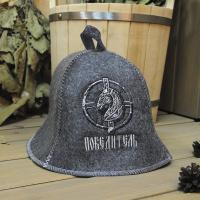 Шапка для бани и сауны мужская ПОБЕДИТЕЛЬ, 100% шерсть