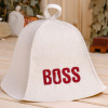 Шапка для бани и сауны мужская  BOSS, 100% шерсть