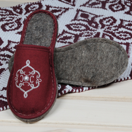 Тапочки войлочные женские Бурундук закрытые 'Восток', 100% шерсть в Москве