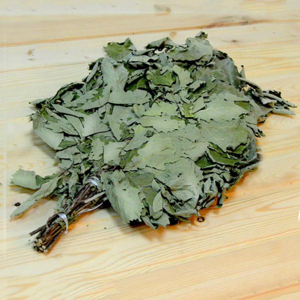 Веник для бани дубовый Рушер в упаковке  от фабрики RUШER